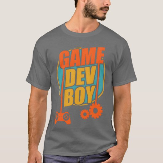 Funny Game Dev Boy vintage T-shirt (Voorkant)