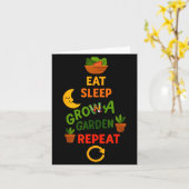 Funny Game Eat Sleep Grow A Garden Repeat Gamer De Kaart (Gele Bloem)