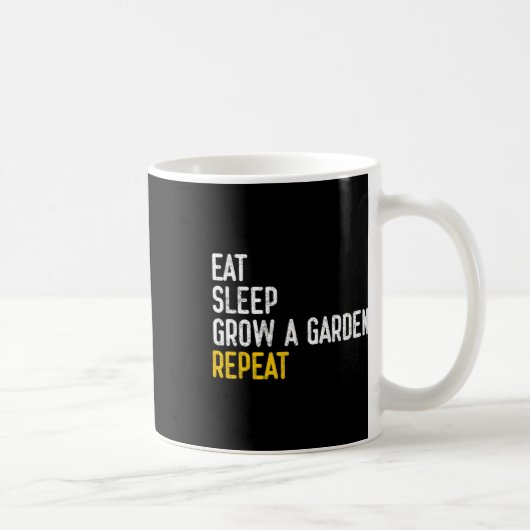Funny Game Eat Sleep Grow A Garden Repeat Gamer De Koffiemok (Rechts)
