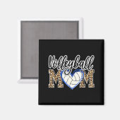 Funny Game Women Volleyball Leopard Ball Mom Mothe Magneet (Voorkant / Achterkant)