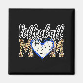 Funny Game Women Volleyball Leopard Ball Mom Mothe Magneet (Voorkant)