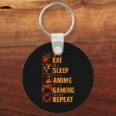 Funny Gamer Anime Graphic Tee Men Boys Teens Video Sleutelhanger (Voorkant)