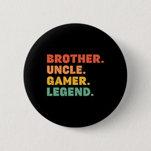 Funny Gamer Brother oom Gaming Legend Mannen Video Ronde Button 5,7 Cm