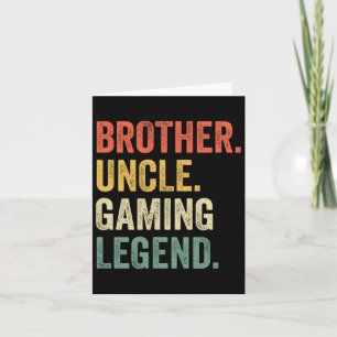 Funny Gamer Brother Uncle Gaming Legend  VI Kaart