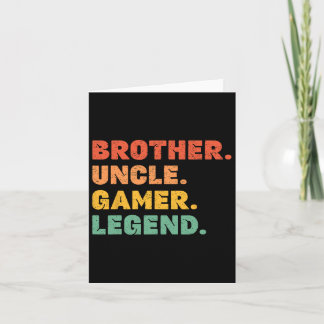 Funny Gamer Brother Uncle Gaming Legend  VI Kaart