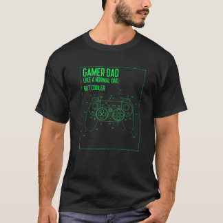 Funny Gamer Dad Vaderdag Mannen T-shirt