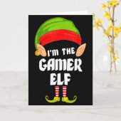 Funny Gamer Elf Matching Family Group Pj Christmas Kaart (Gele Bloem)