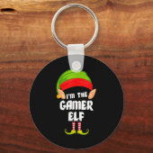 Funny Gamer Elf Matching Family Group Pj Christmas Sleutelhanger (Voorkant)