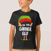 Funny Gamer Elf Matching Family Group Pj Christmas T-shirt (Voorkant)