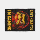 Funny Gamer Frog Men Women Boys Can't Hear You Vid Fleece Deken (Voorkant (Horizontaal))