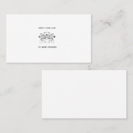 Funny gamer_game crasht visitekaartje (Voorkant / Achterkant)