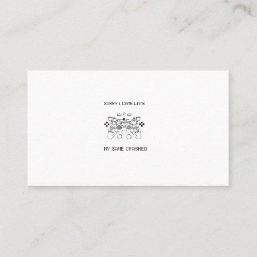 Funny gamer_game crasht visitekaartje (Voorkant)