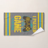 Funny Gamer Gift - I Paused My Game to be Here Handdoek (Handdoek)
