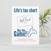 Funny Gamer Gift Kaart Holder (Staand voorkant)