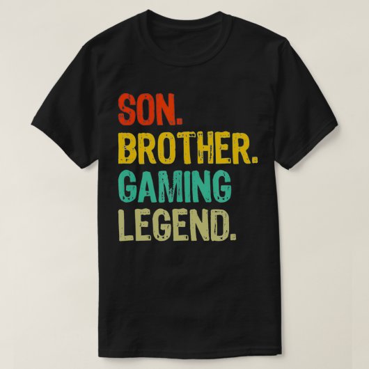 Funny Gamer Gift Son Brother Gaming Legend Gaming T-shirt (Design voorkant)