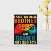 Funny Gamer Graphic Tee For Boys Teens Kids Video  Kaart (Gele Bloem)