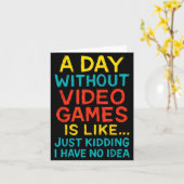 Funny Gamer Graphic Tee Men Boys Teens Video Gamin Kaart (Gele Bloem)