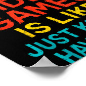 Funny Gamer Graphic Tee Men Boys Teens Video Gamin Poster (Hoek)