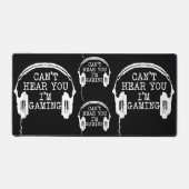 Funny Gamer Headset I Can't Hear You I'm Gaming Bureaumat (Voorkant)