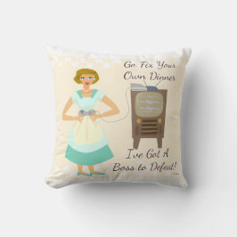 Funny Gamer Housevrouw Kitschy Snarky Motto Kussen