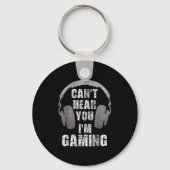 Funny Gamer kan je niet horen dat ik Tiener jongen Sleutelhanger (Voorkant)