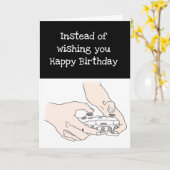 Funny Gamer Level Up Birthday Geek Humor Kaart (Gele Bloem)