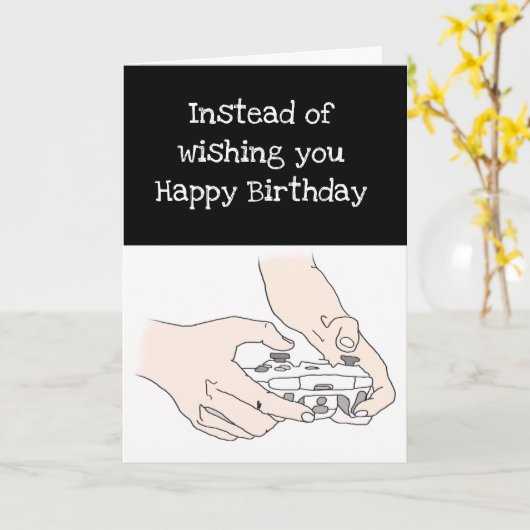 Funny Gamer Level Up Birthday Geek Humor Kaart (Gele Bloem)