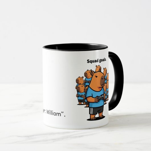 Funny Gamer Mug Capybara Squad – Pers Mok (Voorkant rechts)