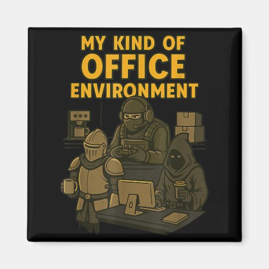 Funny Gamer Office Work Sarcasm Gamer Nerd Office Magneet (Voorkant)