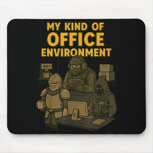 Funny Gamer Office Work Sarcasm Gamer Nerd Office  Muismat (Voorkant)