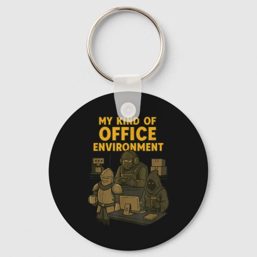 Funny Gamer Office Work Sarcasm Gamer Nerd Office Sleutelhanger (Voorkant)