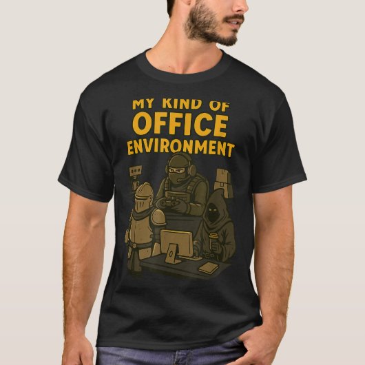 Funny Gamer Office Work Sarcasm Gamer Nerd Office  T-shirt (Voorkant)