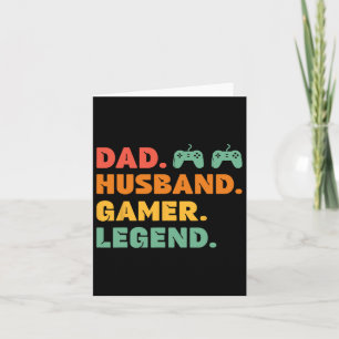 Funny Gamer Pap Husband Gamer Legend Gaming Mannen Kaart