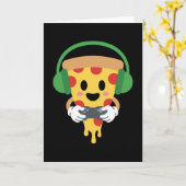 Funny Gamer Pizza Gaming Video Game Enthusiast Boy Kaart (Gele Bloem)