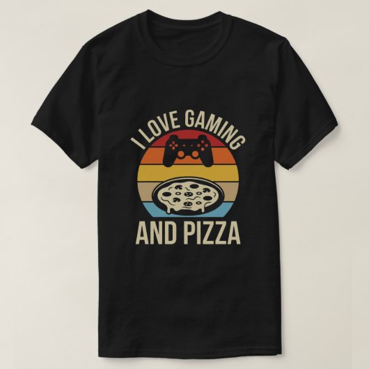 Funny Gamer Pizza Gaming Video Game Enthusiast Boy T-shirt (Design voorkant)