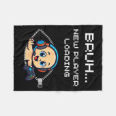 Funny Gamer Pregnancy Announcement – Bruh New Play Fleece Deken (Voorkant (Horizontaal))