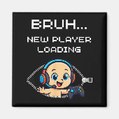 Funny Gamer Pregnancy Announcement – Bruh New Play Magneet (Voorkant)