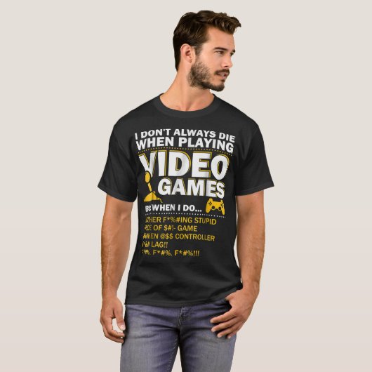Funny Gamer Rage Quote | Video Game Humor T-shirt (Voorkant volledig)