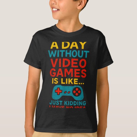 Funny Gamer Saying Graphic Tee Men Boys Teens Vide T-shirt (Voorkant)