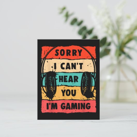 Funny Gamer Shirt voor Tiener Jongens Mannen Video Informatiekaartje (Staand voorkant)