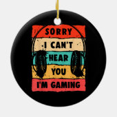 Funny Gamer Shirt voor Tiener Jongens Mannen Video Keramisch Ornament (Achterkant)