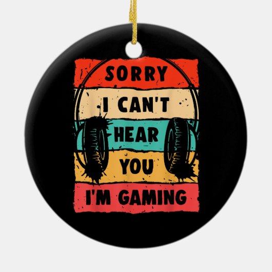 Funny Gamer Shirt voor Tiener Jongens Mannen Video Keramisch Ornament (Achterkant)