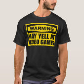 Funny gamer shirt Warning (een waarschuwing voor e (Voorkant)