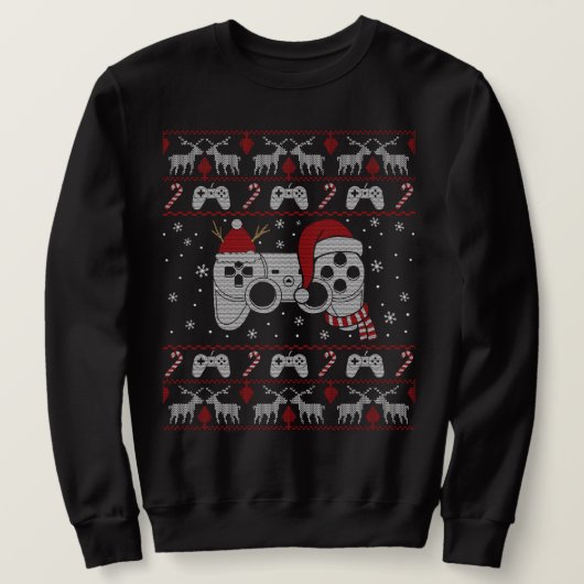 Funny Gamer Ugly Christmas Sweater For Men Women (Design voorkant)
