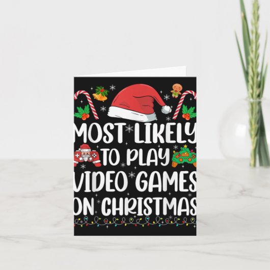 Funny Gamer Xmas Likely Play Video Games On Christ Kaart (Voorkant)