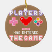 Funny Gamer Zwangerschap Aankondiging pap mam Keramisch Ornament (Voorkant)