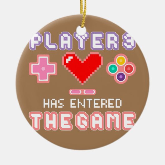 Funny Gamer Zwangerschap Aankondiging pap mam Keramisch Ornament (Voorkant)
