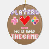 Funny Gamer Zwangerschap Aankondiging pap mam Keramisch Ornament (Links)