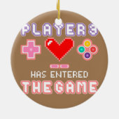 Funny Gamer Zwangerschap Aankondiging pap mam Keramisch Ornament (Achterkant)