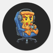 Funny Gamer Zza Gaming Video Game Enthusiast Boys  Ronde Sticker (Voorkant)